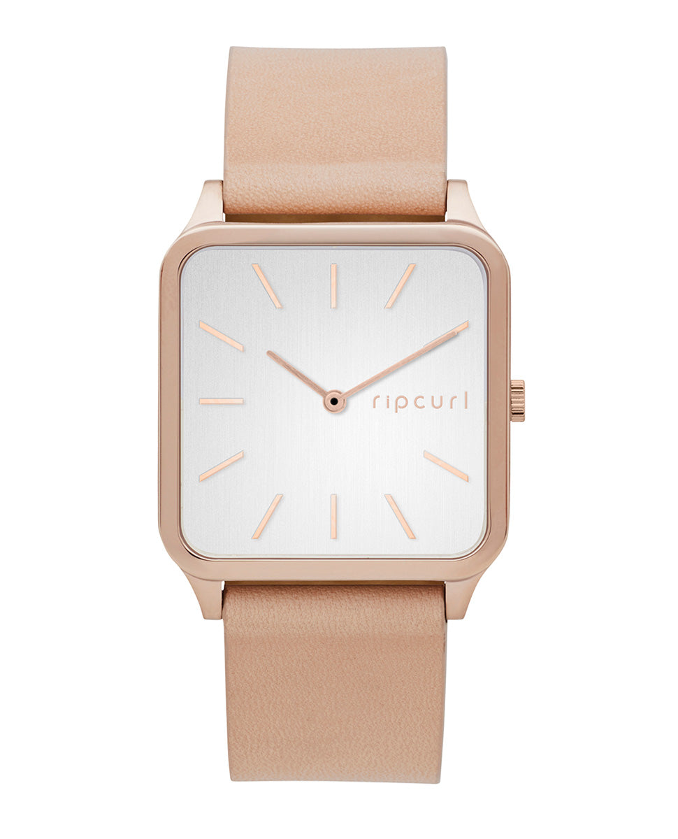 RIP CURL, Ace Rose Gold Leather Watch