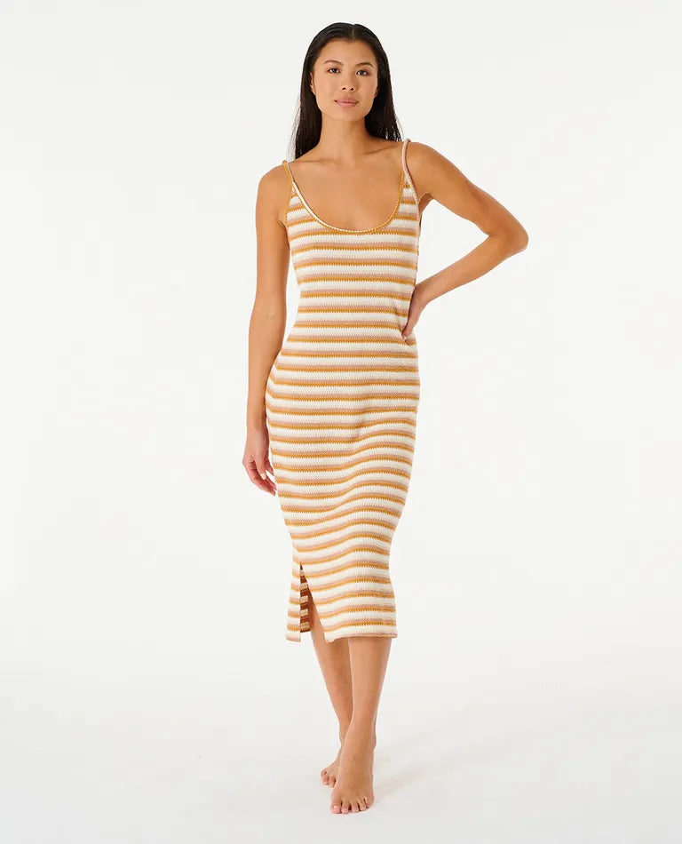 RIP CURL, Bobbi Stripe Midi Dress