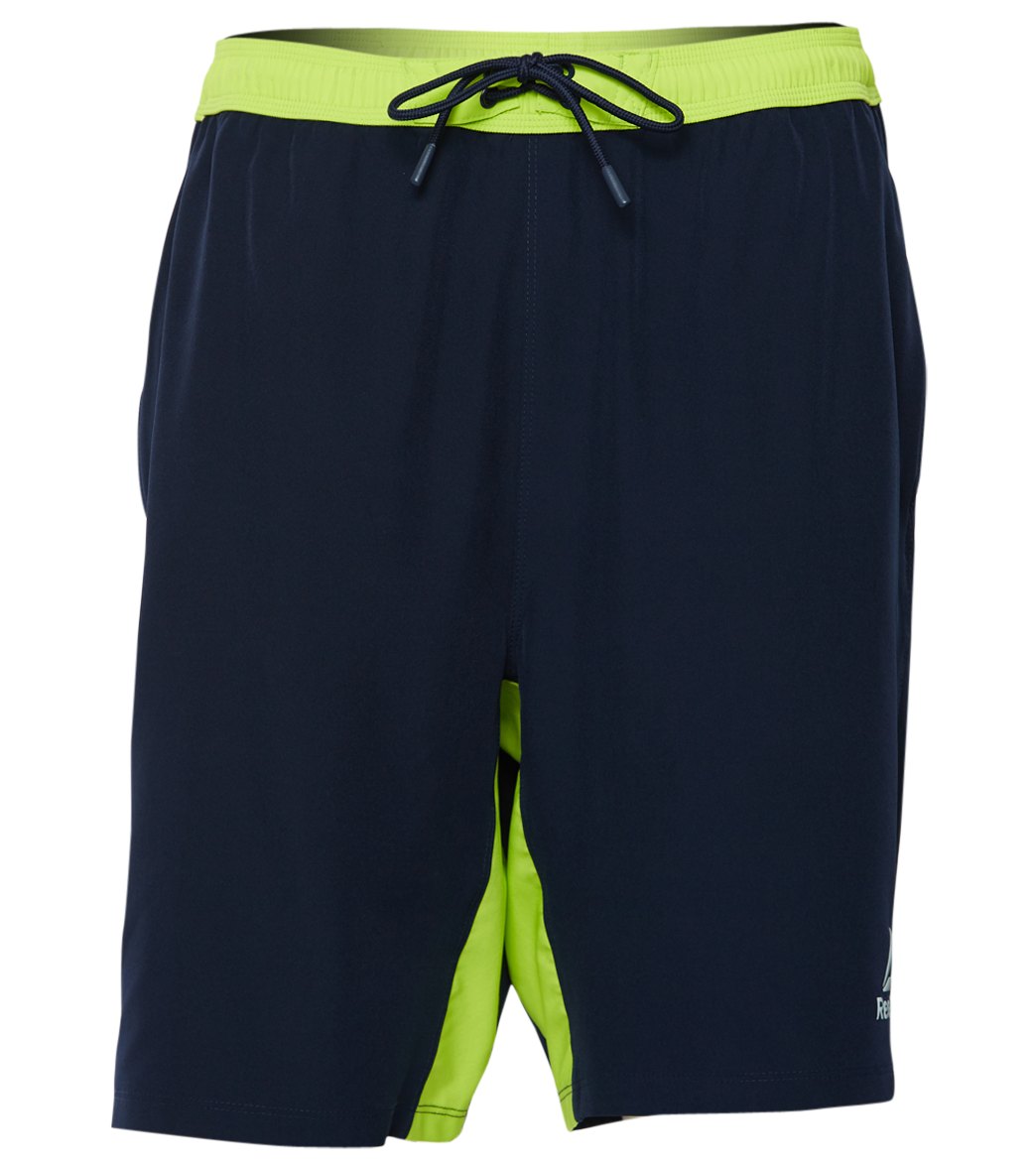 Reebok, Reebok Deep Water 20" Volley Shorts Collegiate Navy/Neon Lime