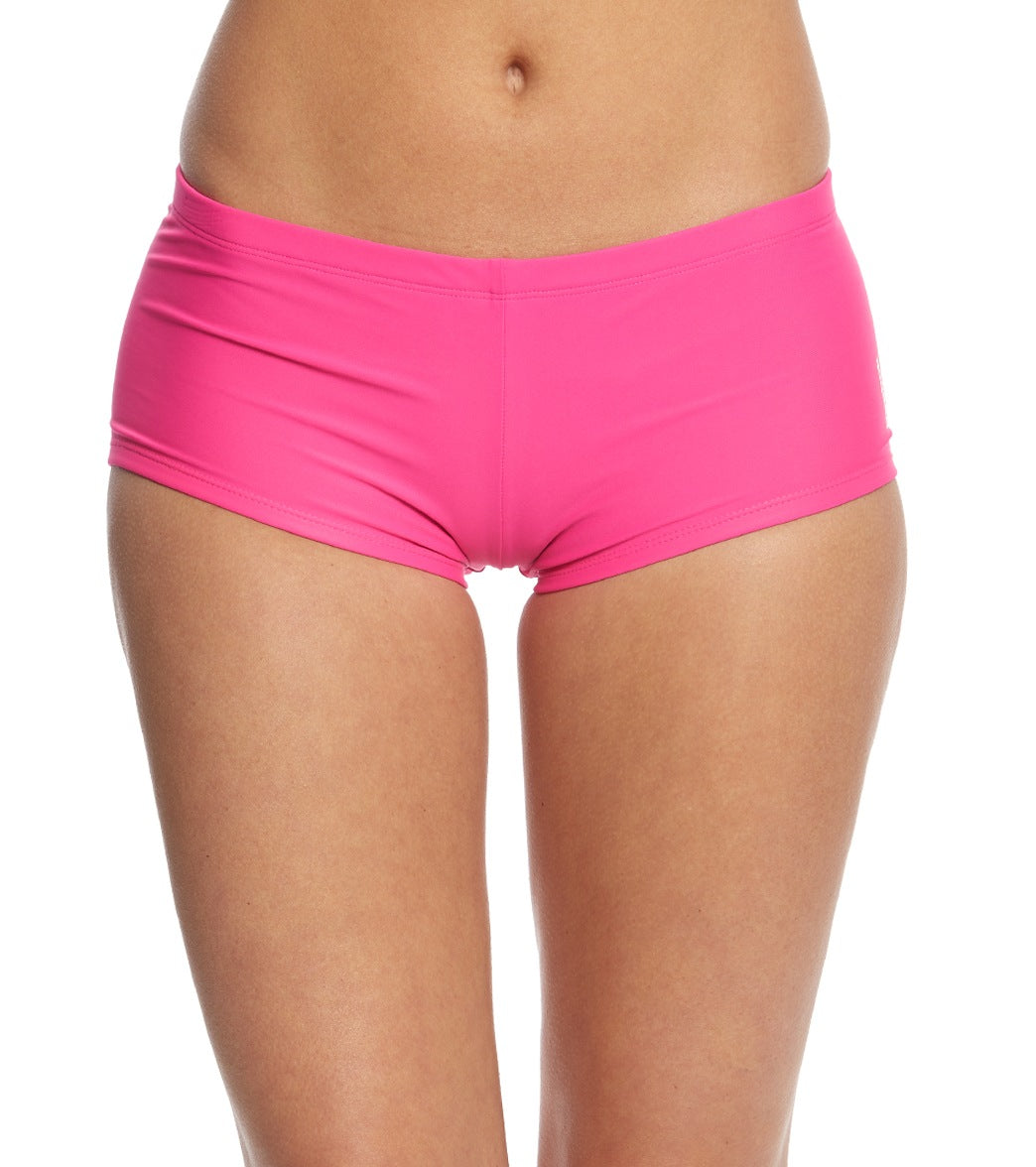 Reebok, Reebok Fitness Marissa Back Shirred Boyshort Pink