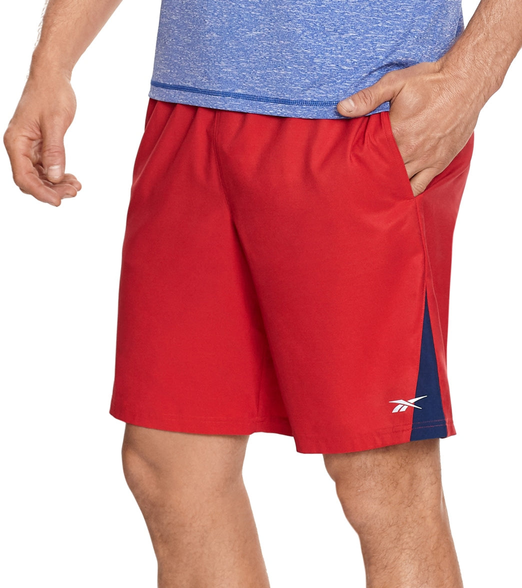 Reebok, Reebok Men's Block It Out 9" Swim Trunks Red