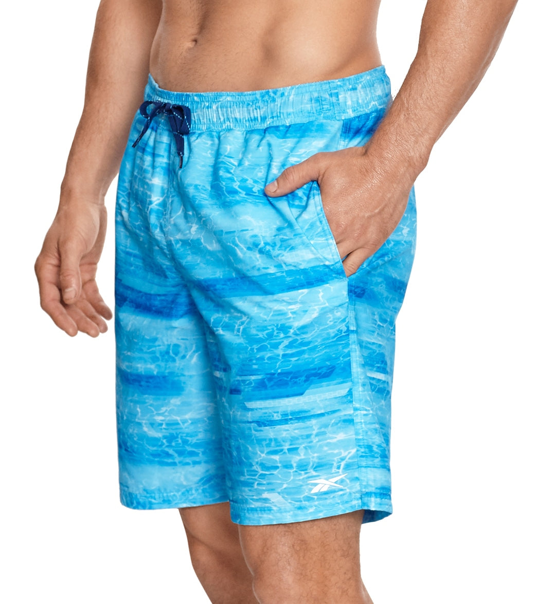 Reebok, Reebok Men's Cannonball Splash 9" Swim Trunks Blue