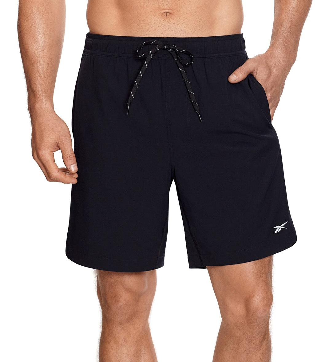 Reebok, Reebok Men's Solid Black 8" Swim Short