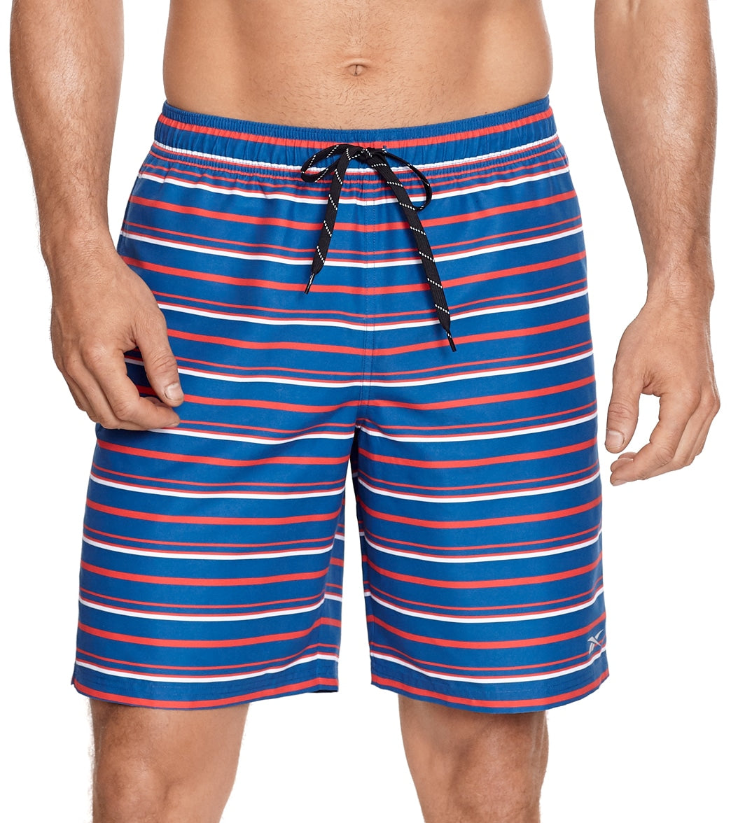 Reebok, Reebok Men's Stripe Flow 9" Swim Trunks