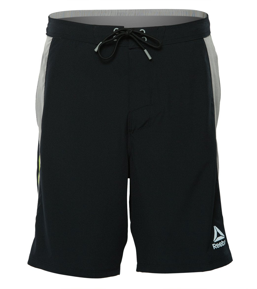 Reebok, Reebok Ree Splice 20" E-Board Shorts Black/Steel Grey/Neon Lime