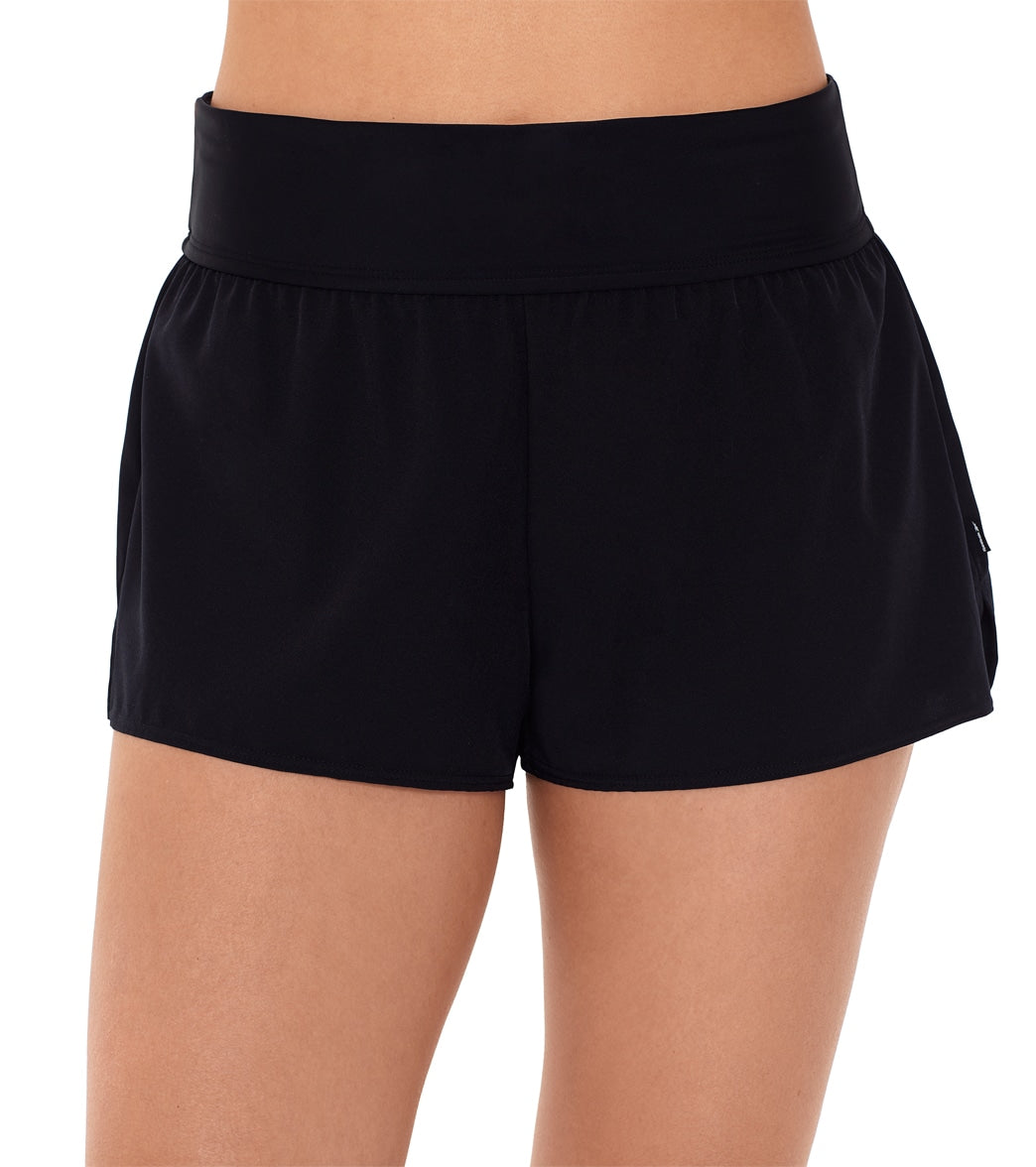 Reebok, Reebok Women's Back Zipper Performance Swim Short