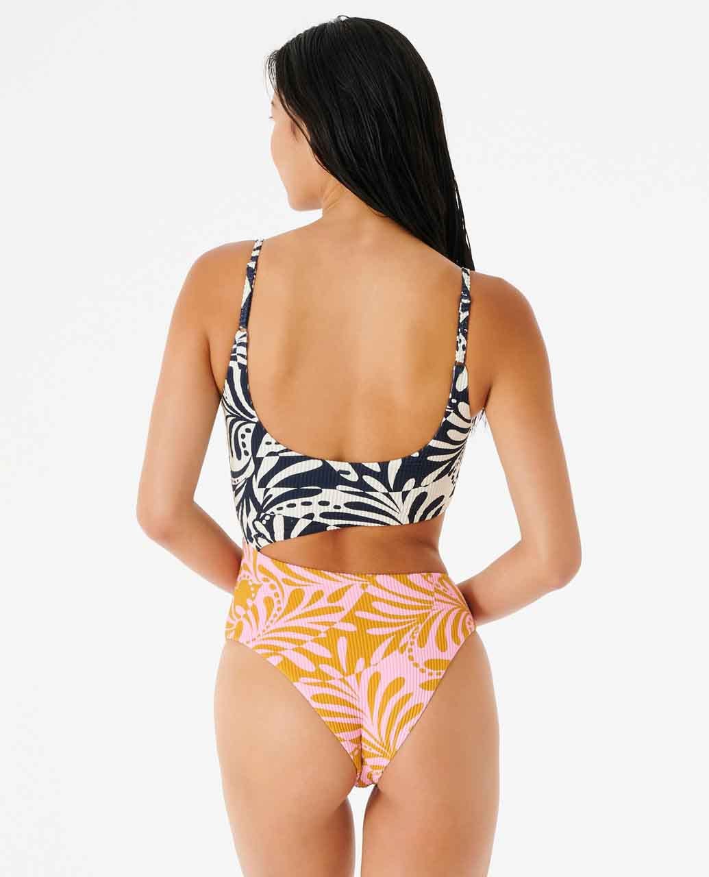 Rip Curl Womens, Rip Curl Afterglow Swirl Cheeky Coverage One Piece