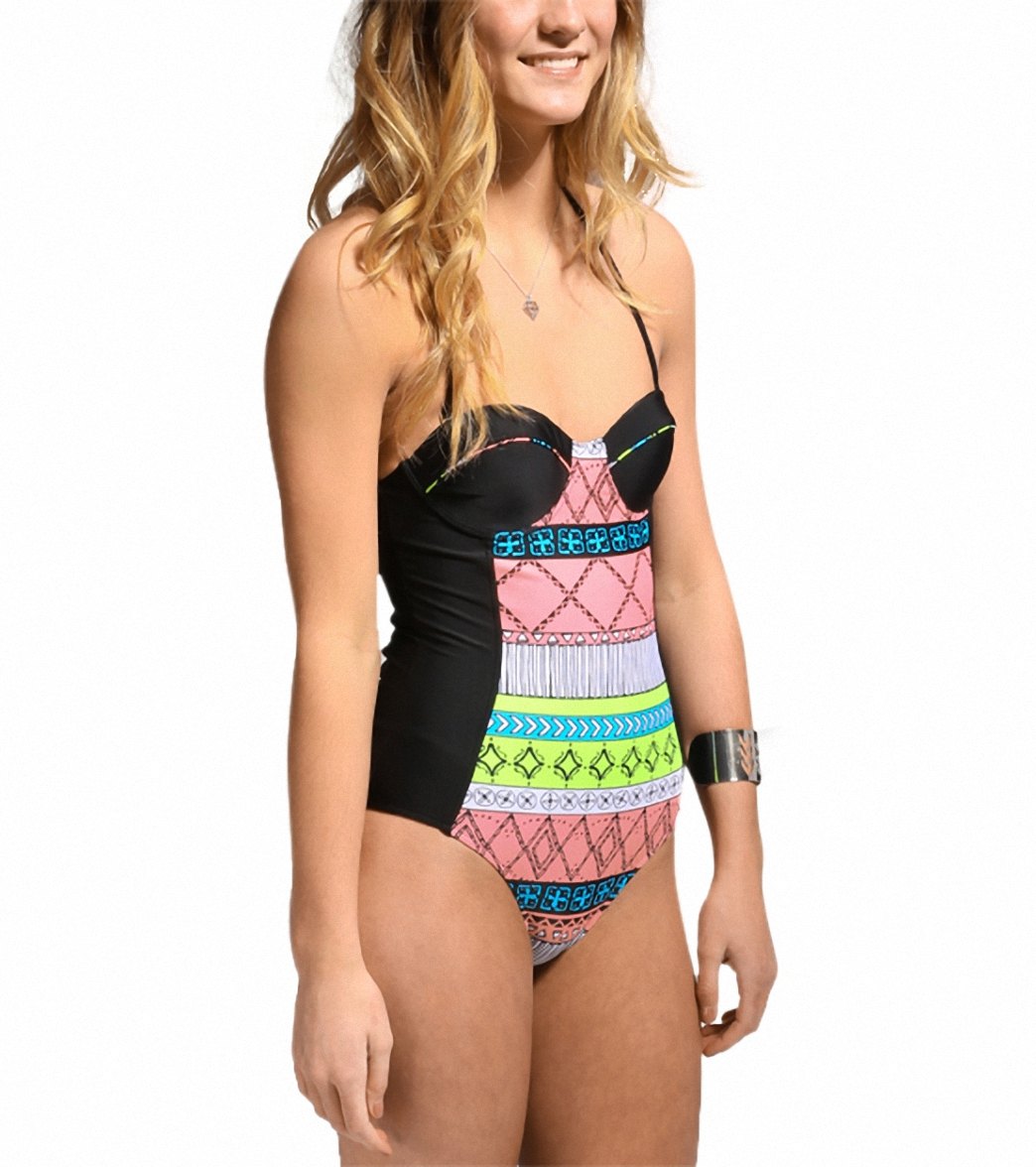 RIP CURL, Rip Curl Bali Dancer CD Cup One Piece Swimsuit Black