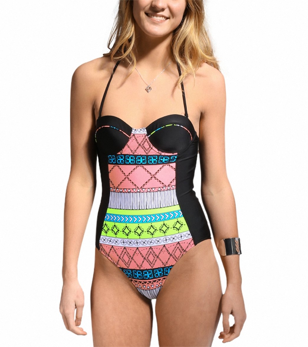 RIP CURL, Rip Curl Bali Dancer CD Cup One Piece Swimsuit Black