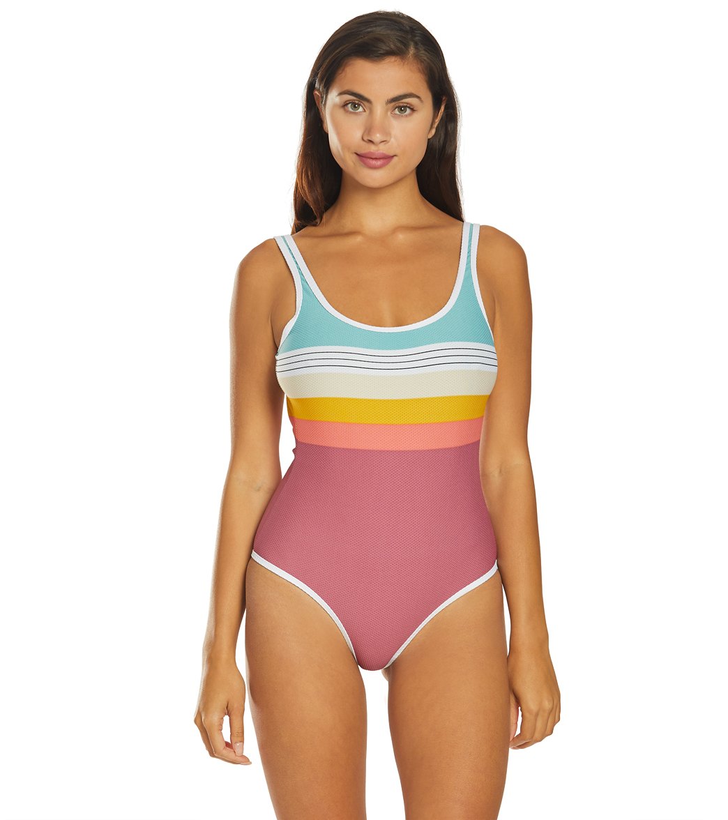 RIP CURL, Rip Curl Beach Street Good One Piece Swimsuit Sea Fog