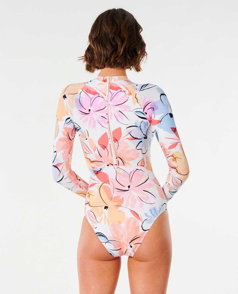 Rip Curl Womens, Rip Curl Blossom Good Coverage Long Sleeve One Piece Swimsuit