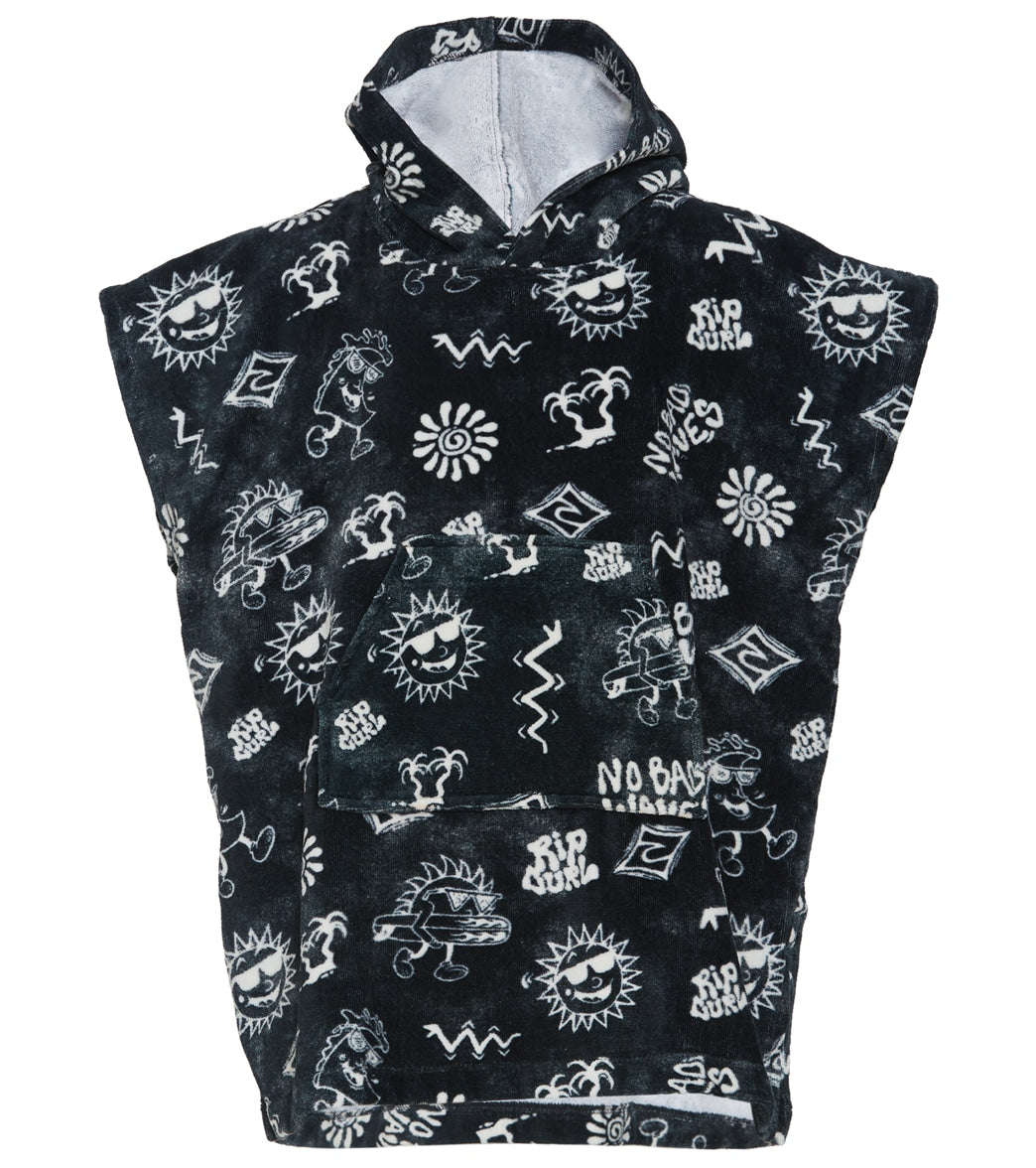 RIP CURL, Rip Curl Boys' Printed Hooded Towel Black