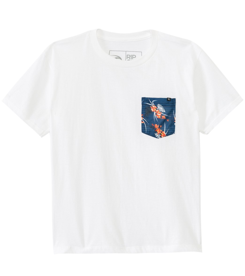 RIP CURL, Rip Curl Boys' Rerum Pocket S/S Tee (8yrs-14yrs) White