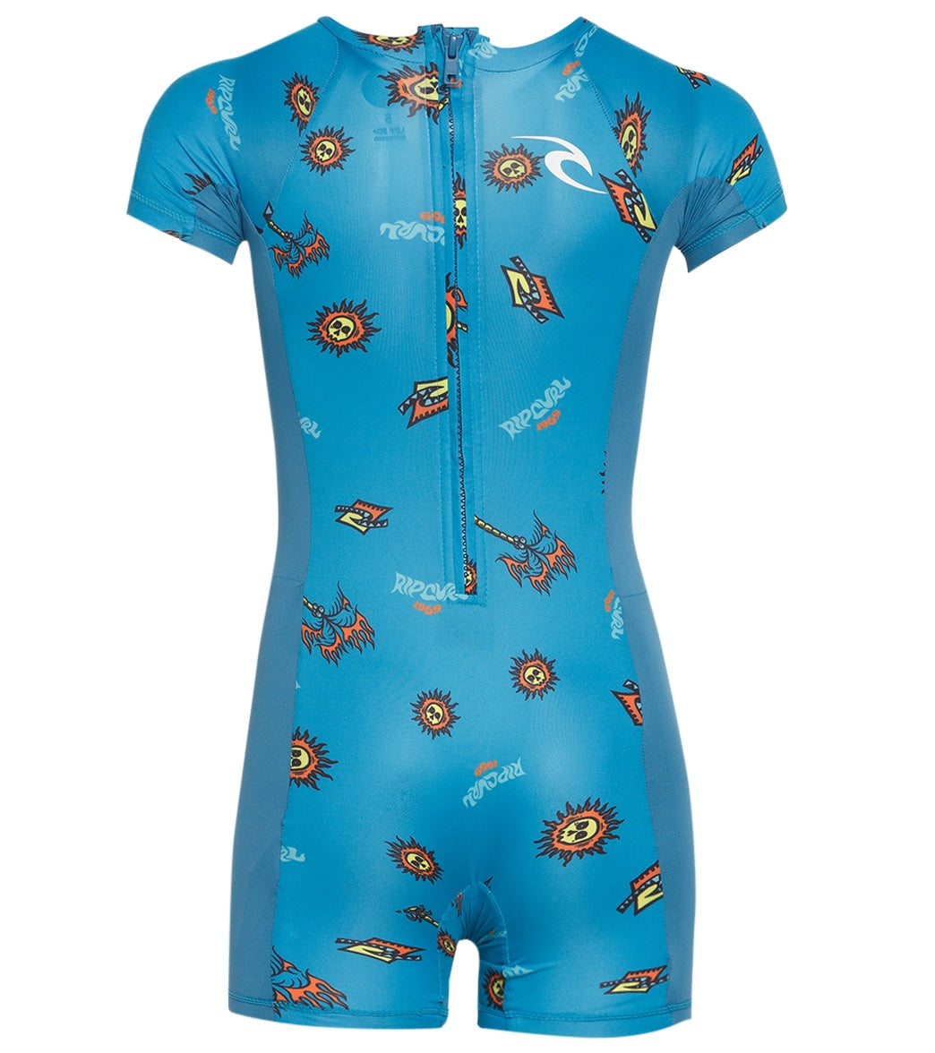 RIP CURL, Rip Curl Boys' Short Sleeve UV 50+ Springsuit (Toddler, Little Kid) Blue