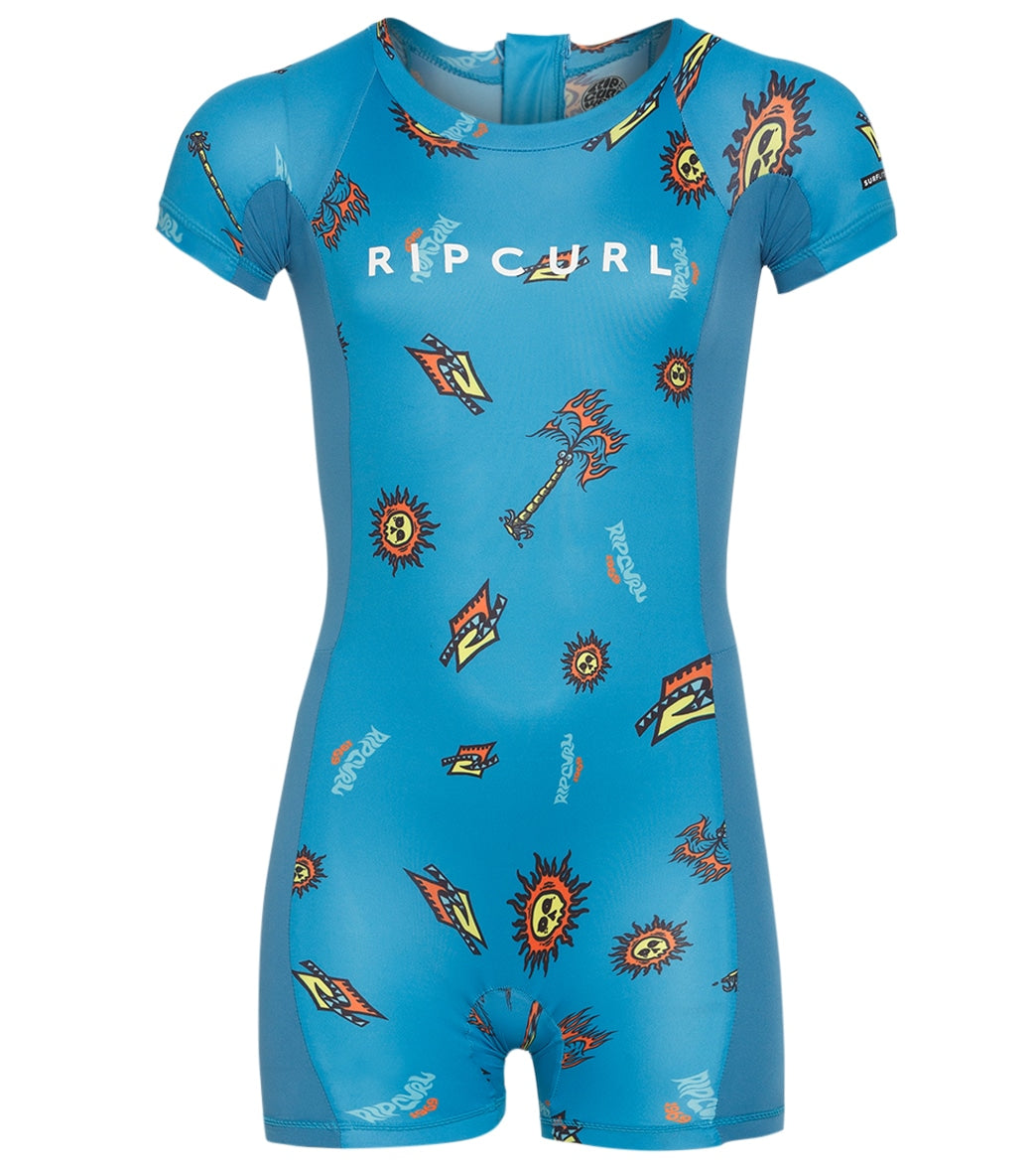 RIP CURL, Rip Curl Boys' Short Sleeve UV 50+ Springsuit (Toddler, Little Kid) Blue