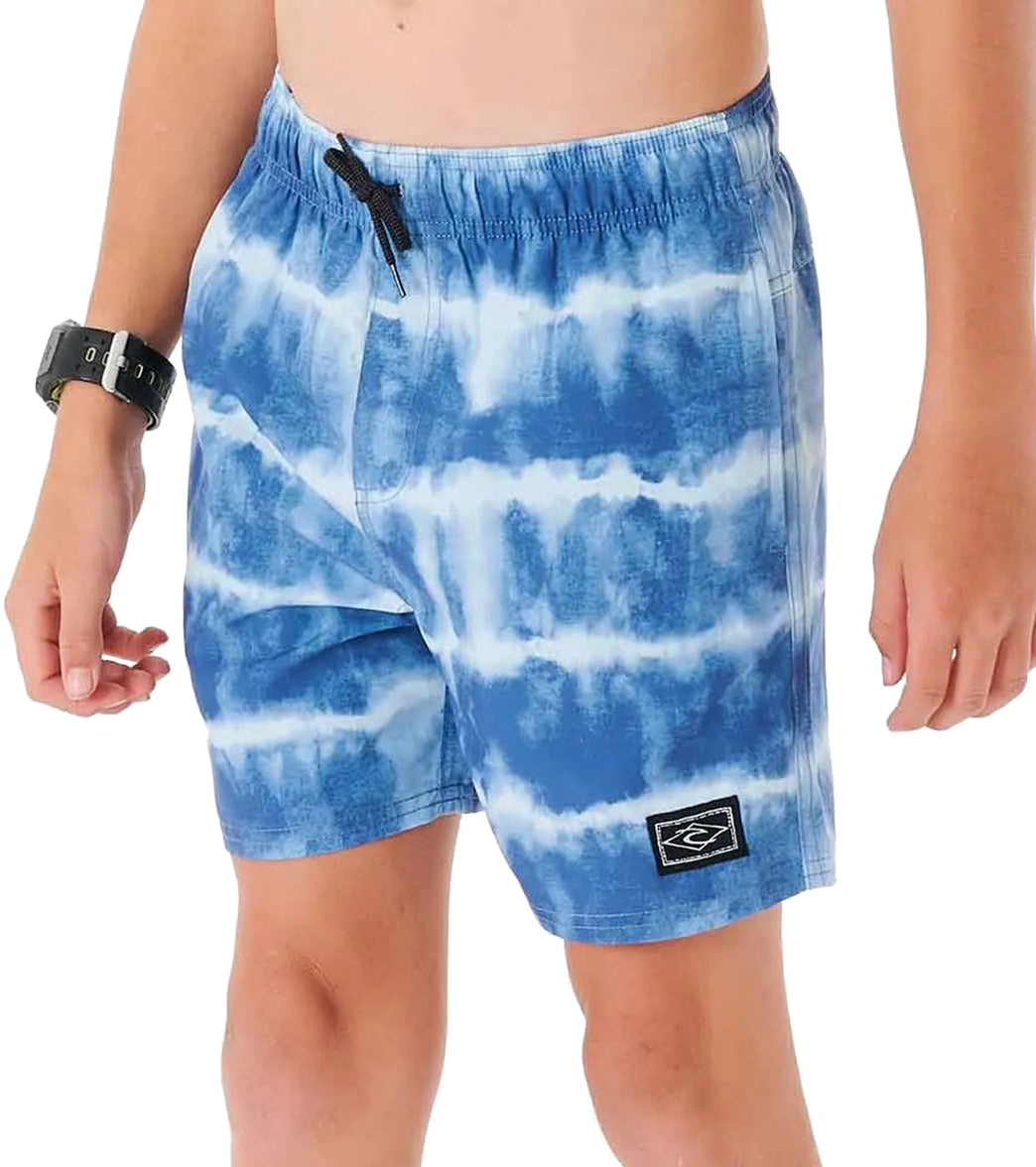 RIP CURL, Rip Curl Boys' Tube Heads Dye Swim Trunks (Big Kid) Dusty Blue