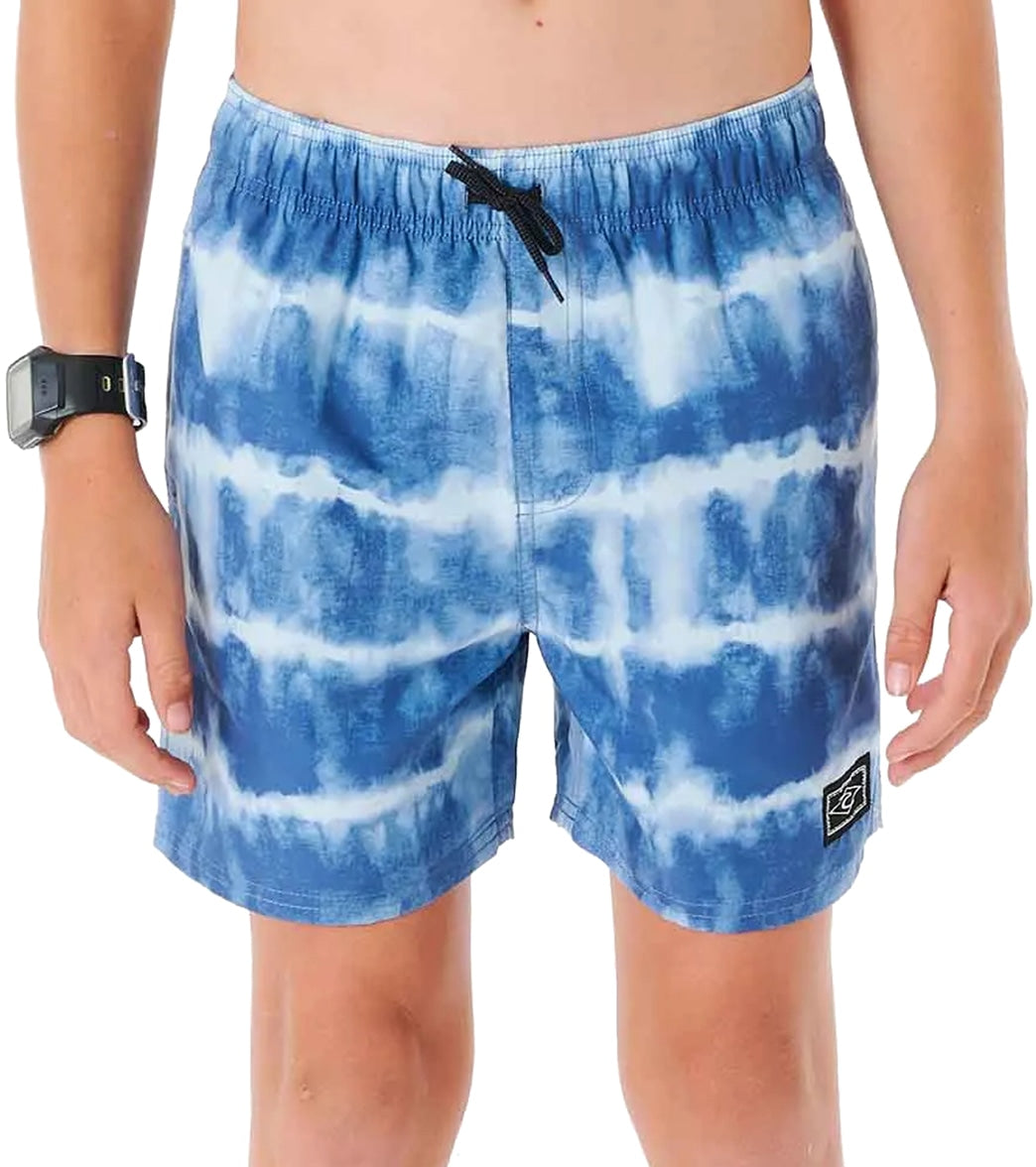 RIP CURL, Rip Curl Boys' Tube Heads Dye Swim Trunks (Big Kid) Dusty Blue