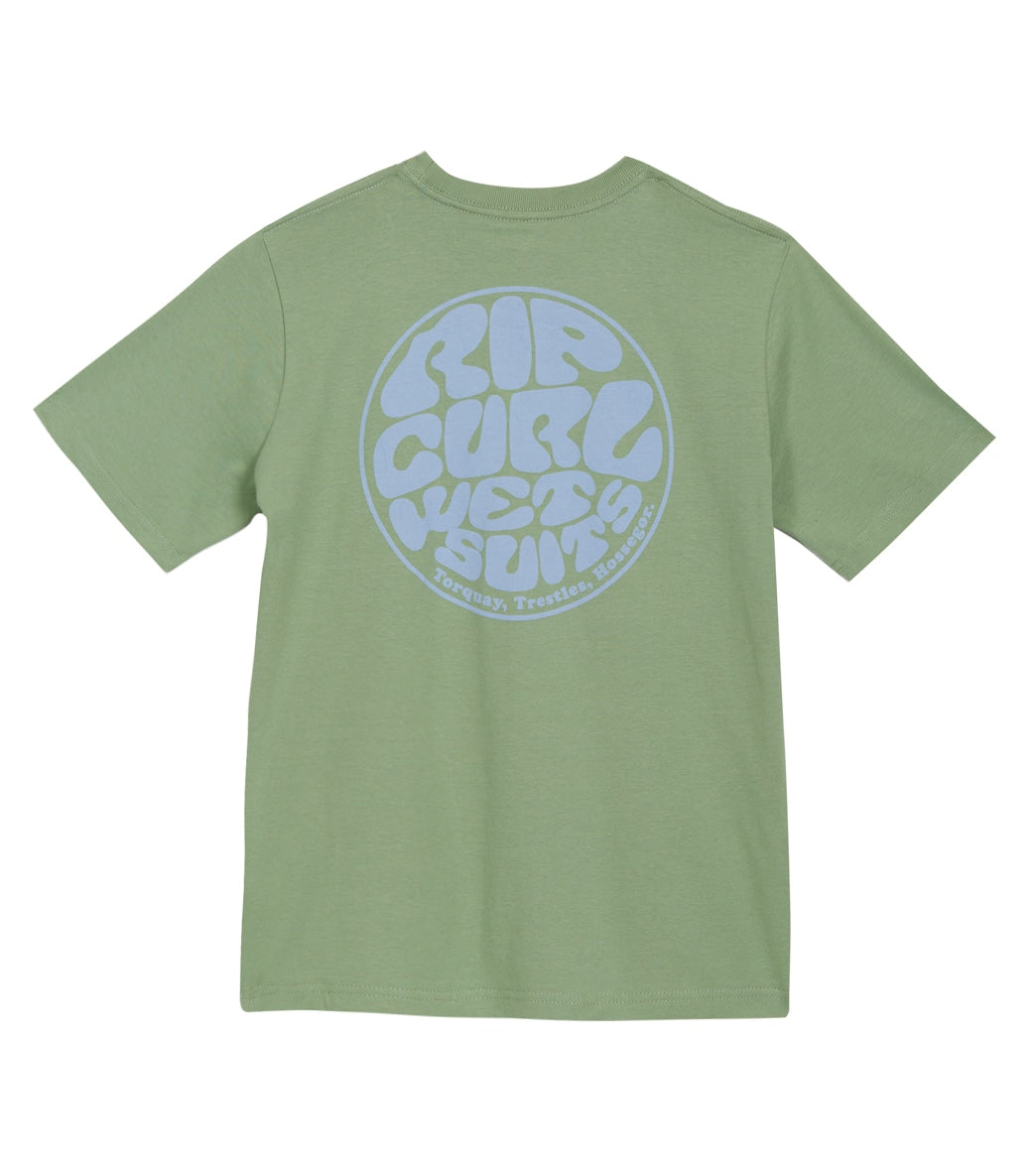 RIP CURL, Rip Curl Boys' Wetsuit Icon Short Sleeve Tee (Big Kid) Jade