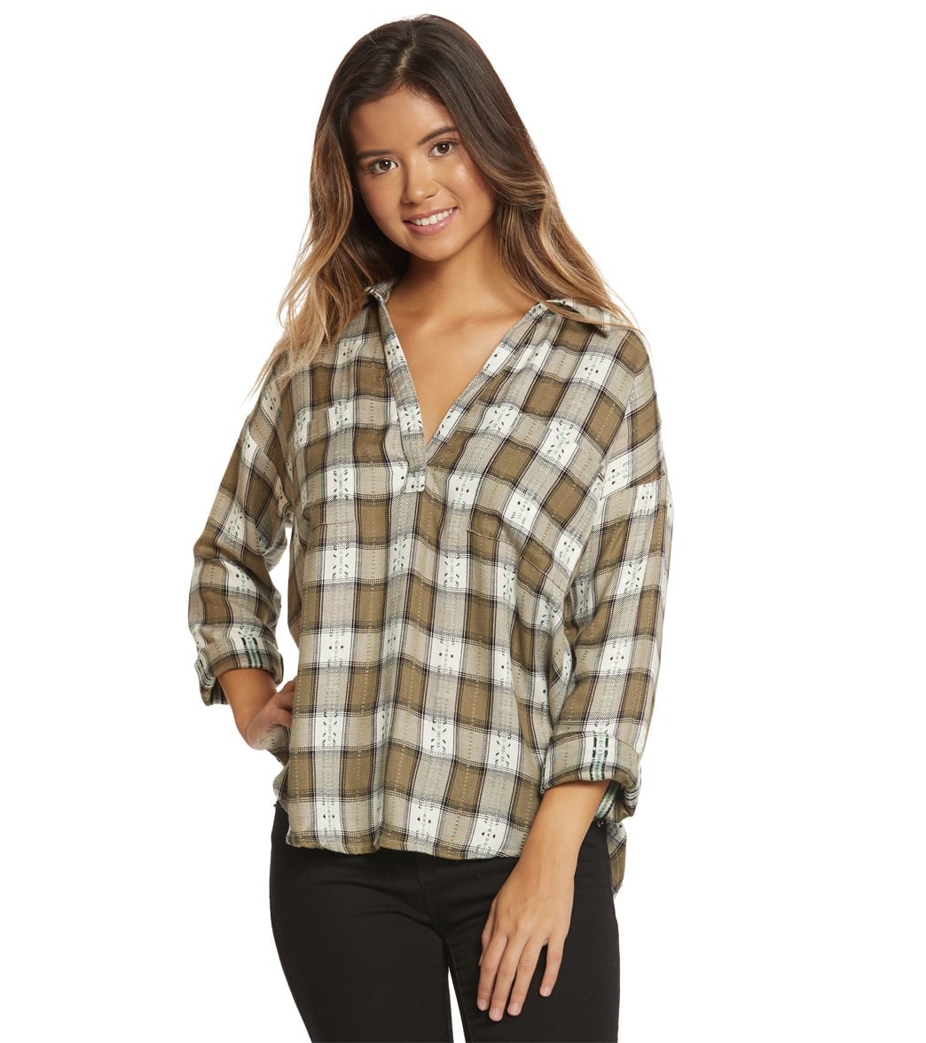 RIP CURL, Rip Curl Can't Resist Flannel Shirt Vanilla