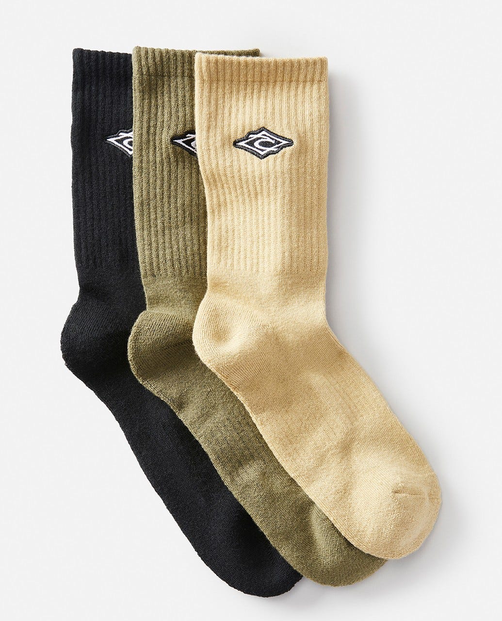 Rip Curl Mens, Rip Curl Mens Icons Crew Socks - 3 Pack