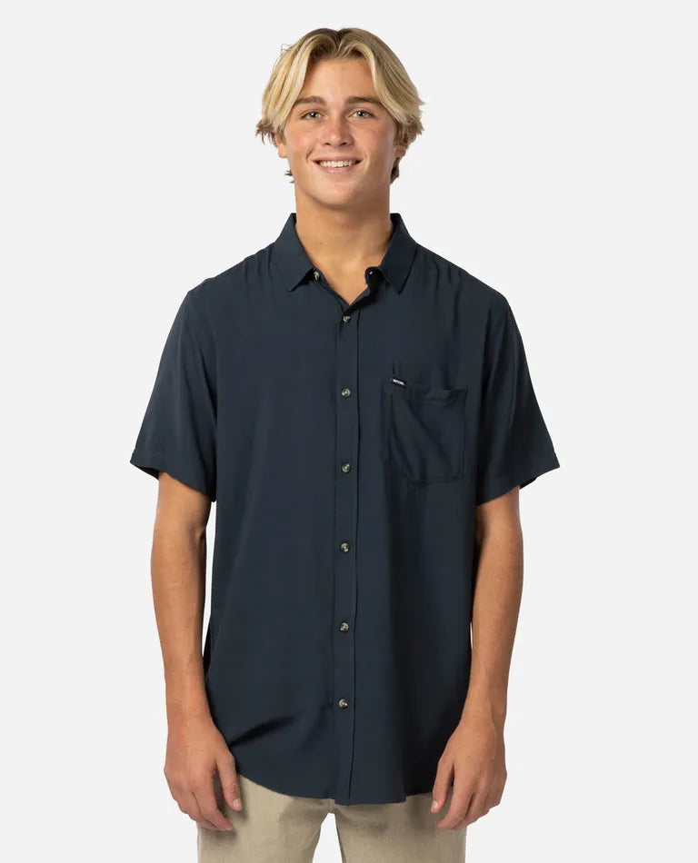 RIP CURL, Rip Curl Ourtime Viscose Short Sleeve Shirt