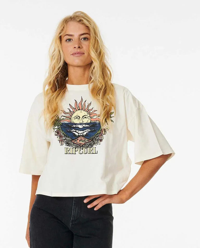 RIP CURL, Rip Curl Womens Shirt Shore Break Heritage Crop