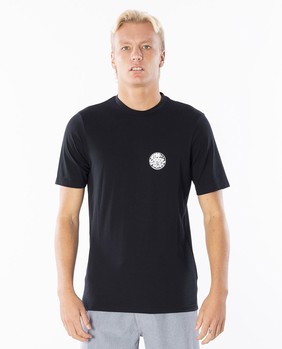 RIP CURL, Wettie Logo Short Sleeve UV Tee Rash Vest