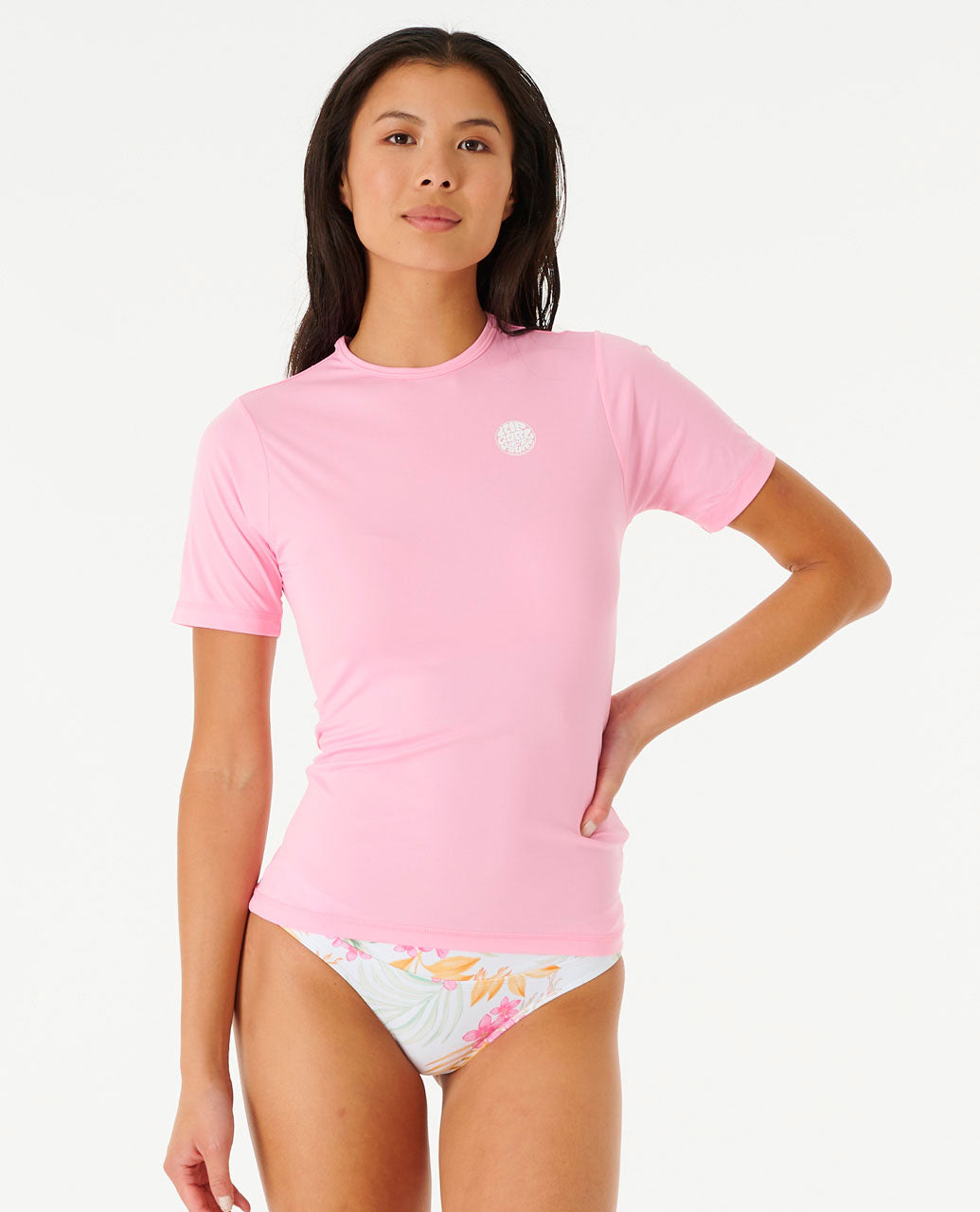 RIP CURL, Whitewash Loose Fit UPF Short Sleeve Rash Vest